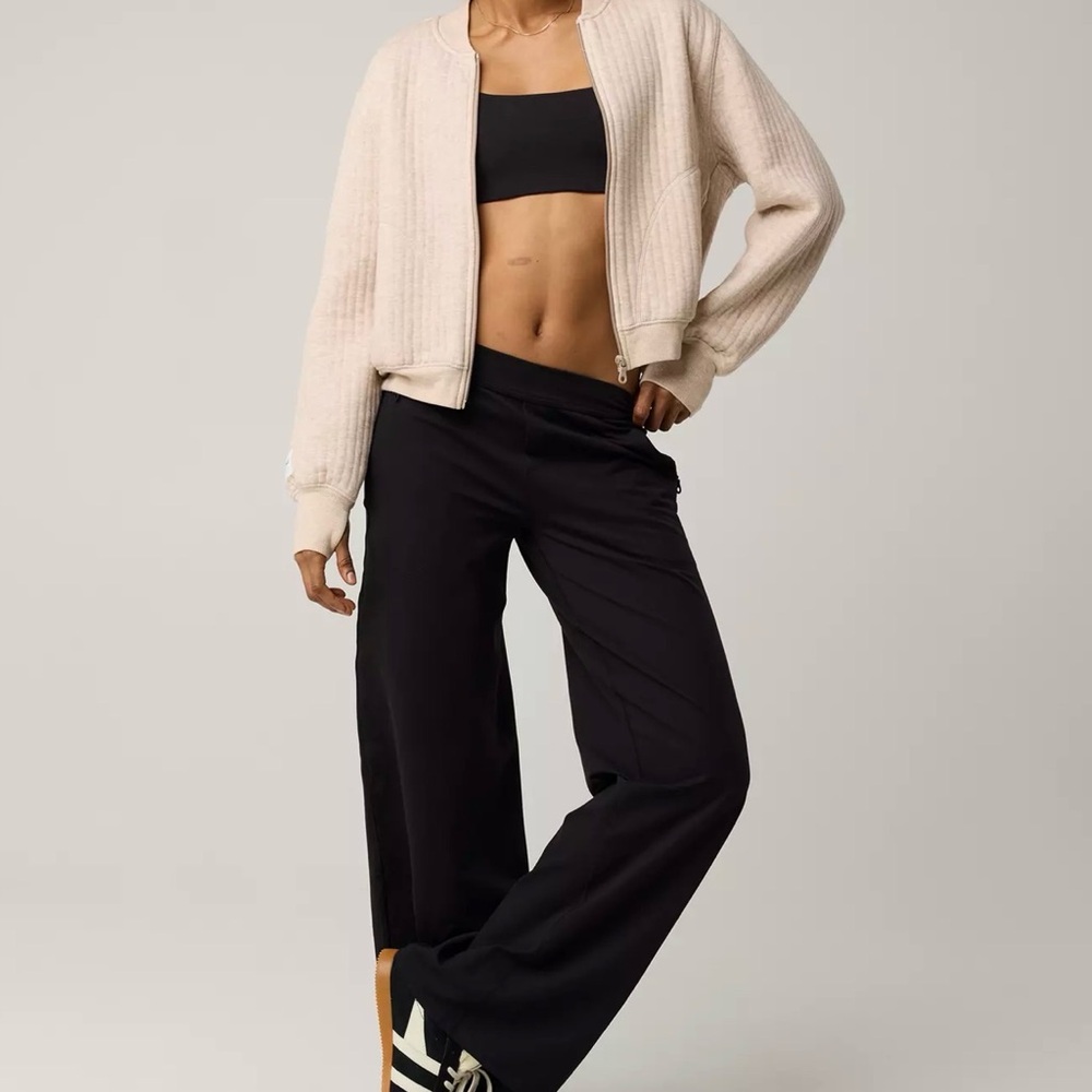 Aerie Black The Hugger Wide-Leg Trouser Women's Pants sz Medium